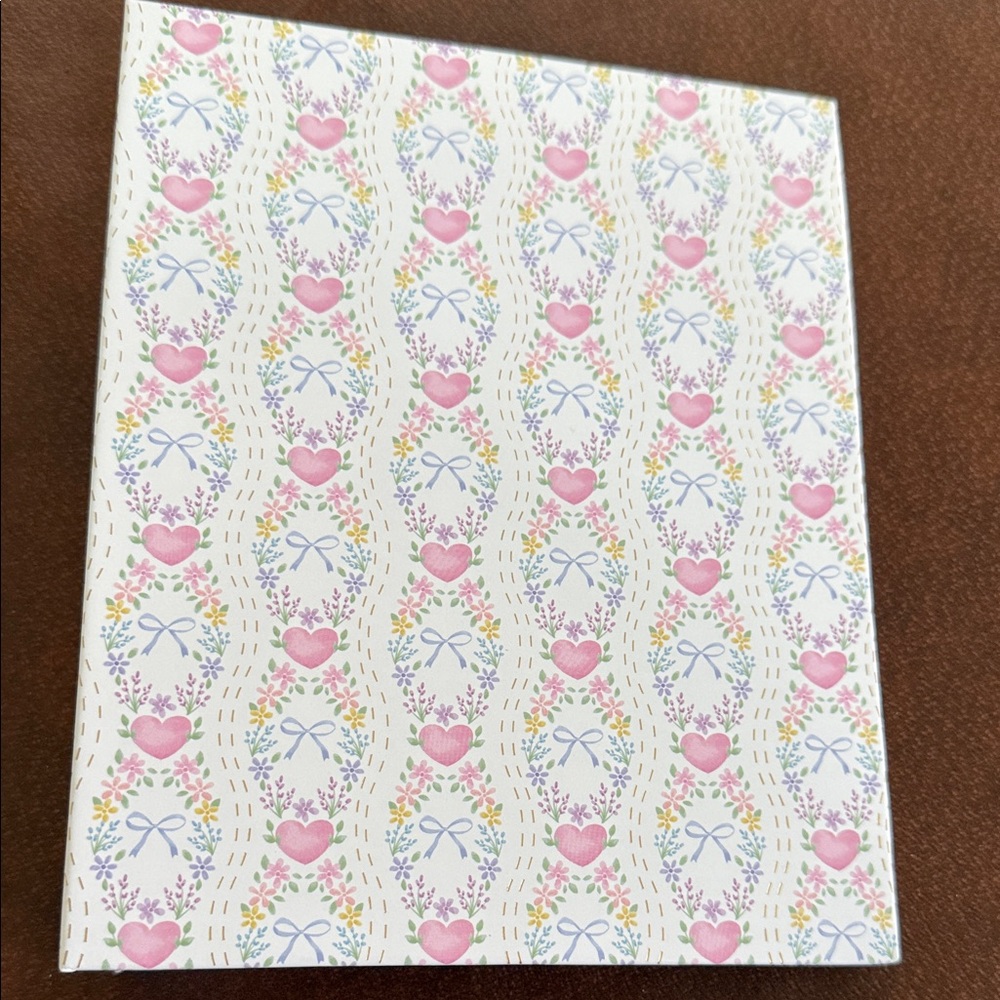Pastel Heart & Bow Gift Wrap Roll - Pink Floral Pattern